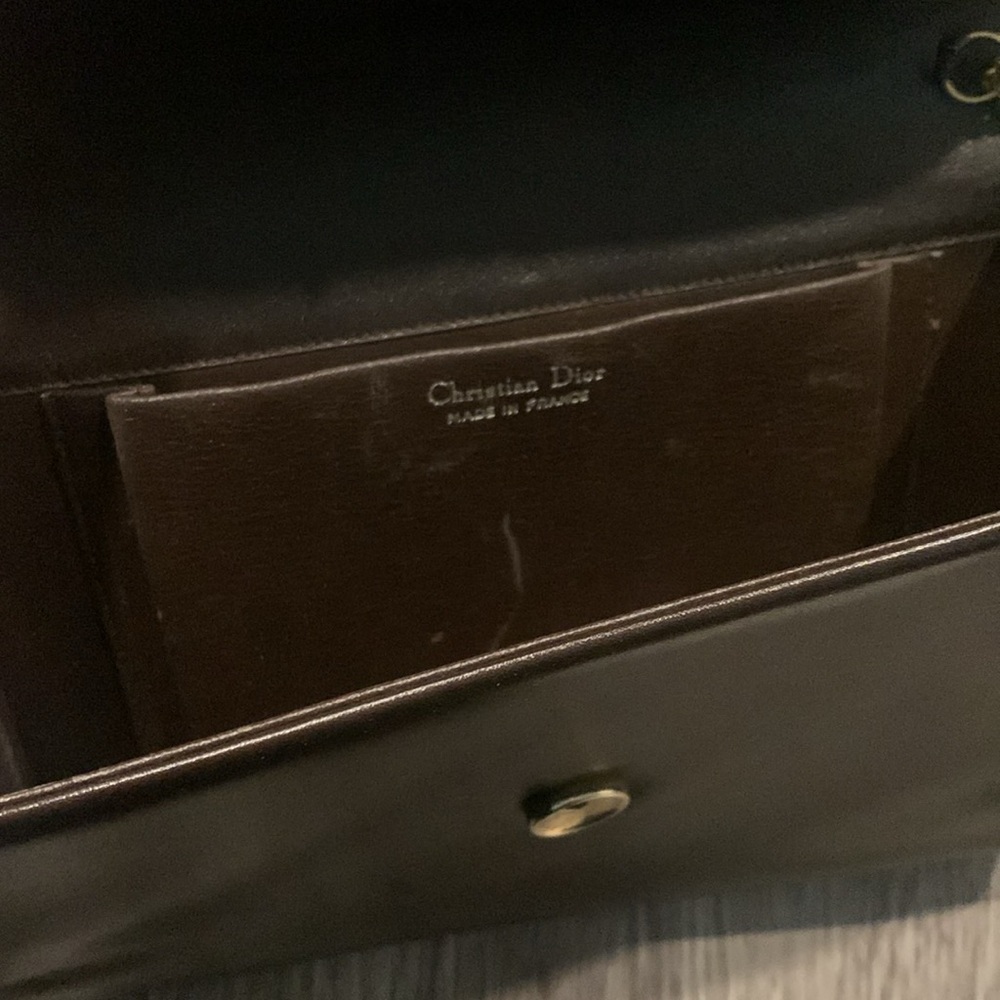 Dior leather shoulder bag brown and gold - Picture 11 of 13